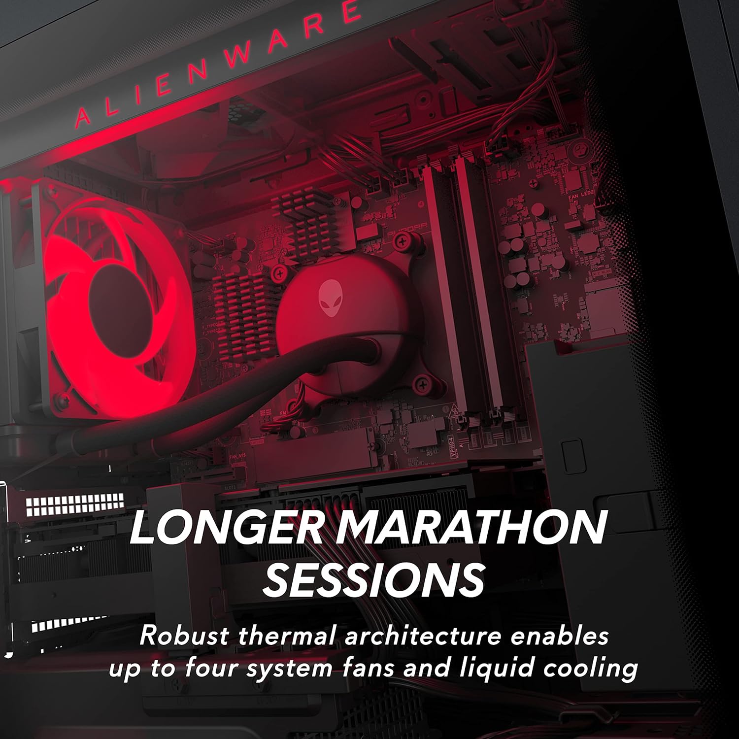 Alienware Aurora R14 Liquid Cooled Gaming Desktop - AMD Ryzen 9 5900, 32GB 3466MHz RAM, 1TB SDD + 2TB HDD, NVIDIA GeForce RTX 3080 10GB GDDR6X Graphics, VR Ready, USB-C, Windows 11 Home – Black image 2 Alienware Aurora R14 Liquid Cooled Gaming Desktop - AMD Ryzen 9 5900, 32GB 3466MHz RAM, 1TB SDD + 2TB HDD, NVIDIA GeForce RTX 3080 10GB GDDR6X Graphics, VR Ready, USB-C, Windows 11 Home – Black image 2